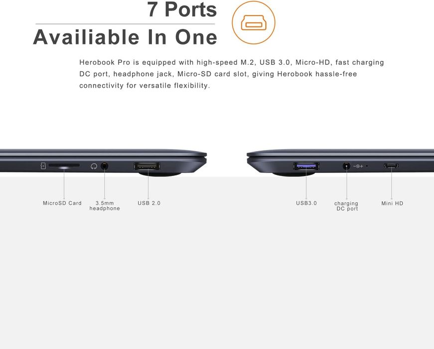 CHUWI HeroBook Pro Computador portátil Ultrabook 14,1' 8G/256G