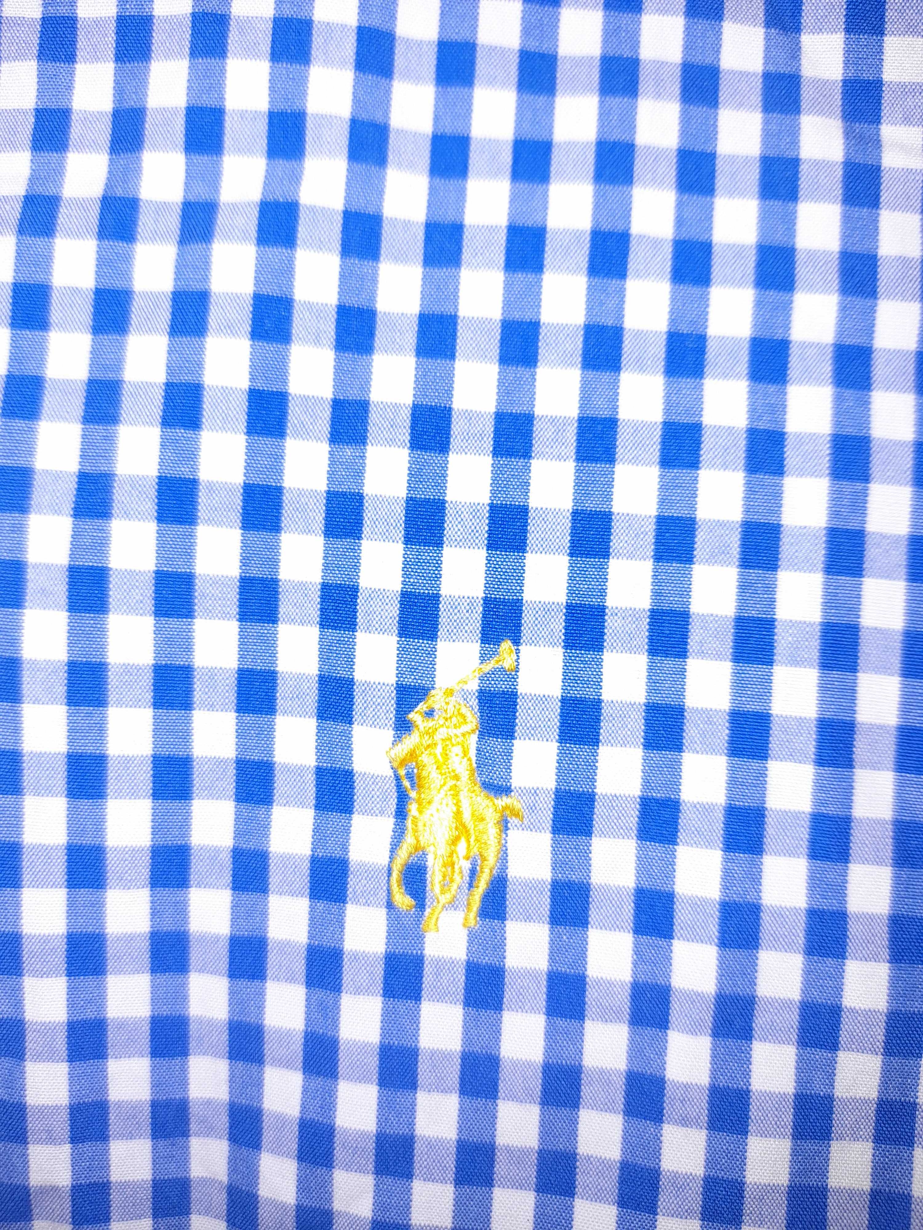 Ralph Lauren koszula w kratę XL niebieska