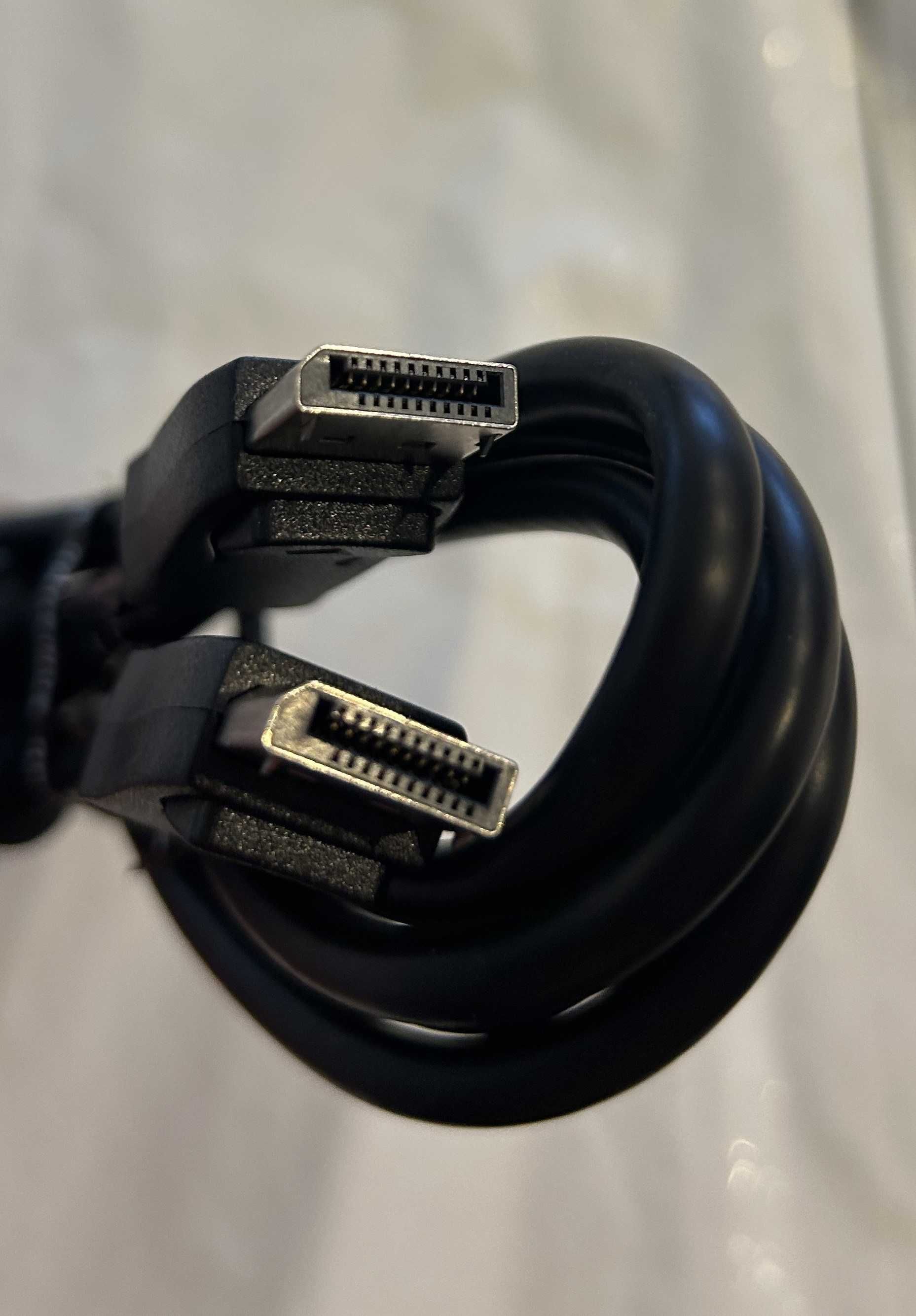Kabel DisplayPort na DisplayPort Przewód DP-DP 2,1 m, czarny nowy