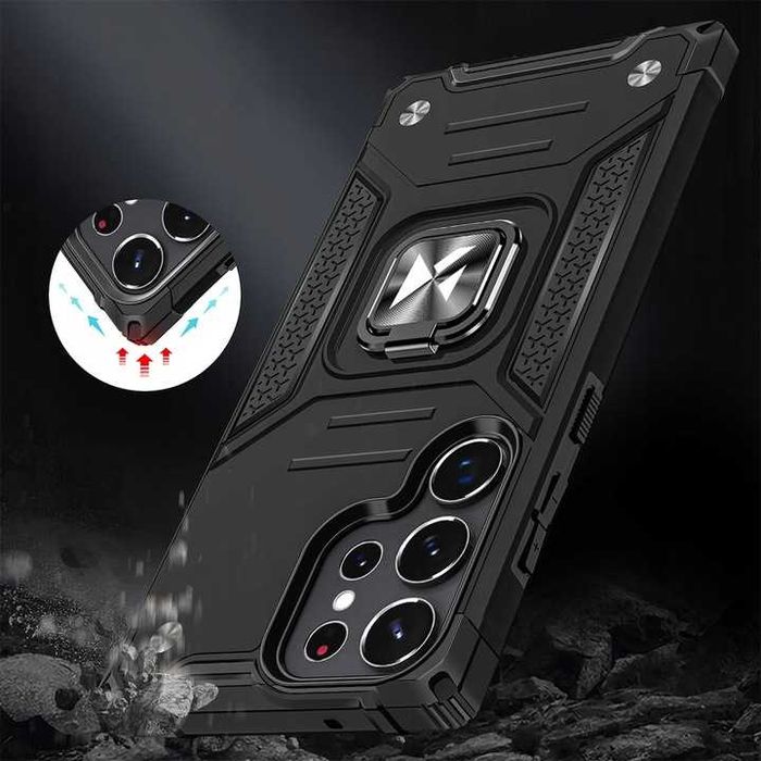 Etui Pancerne Samsung Galaxy S23 Ultra + Szkło Hartowne