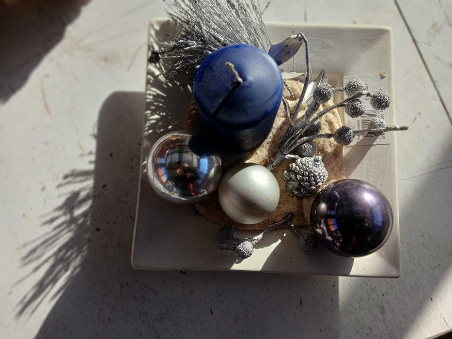 Prato de Natal com vela