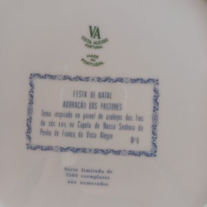 Pratos de Natal V.A 1976,77 e 78, novos