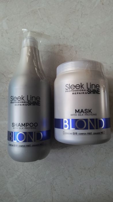 Sleek Line Repair Blond Szampon 1000ml + Maska 1000ml