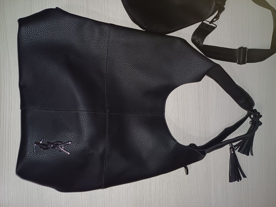 Nowa duża torebka YSL czarna 2w1