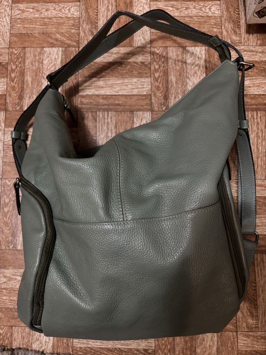 Сумка рюкзак з натуральноі шкіри