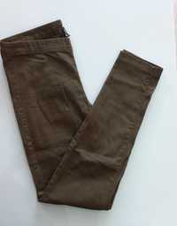 klasyczne spodnie damskie rurki h&m khaki rozmiar 40
