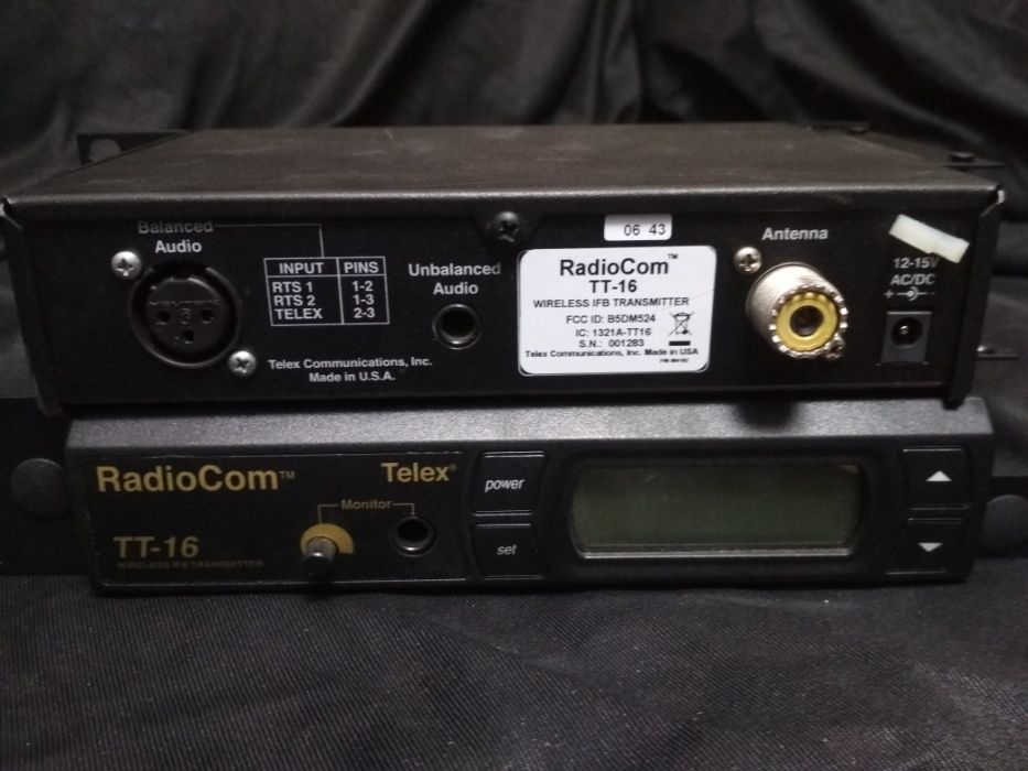 Радиостанция, гарнітура  для телевизионщиков Telex TT-16. 16-канальная