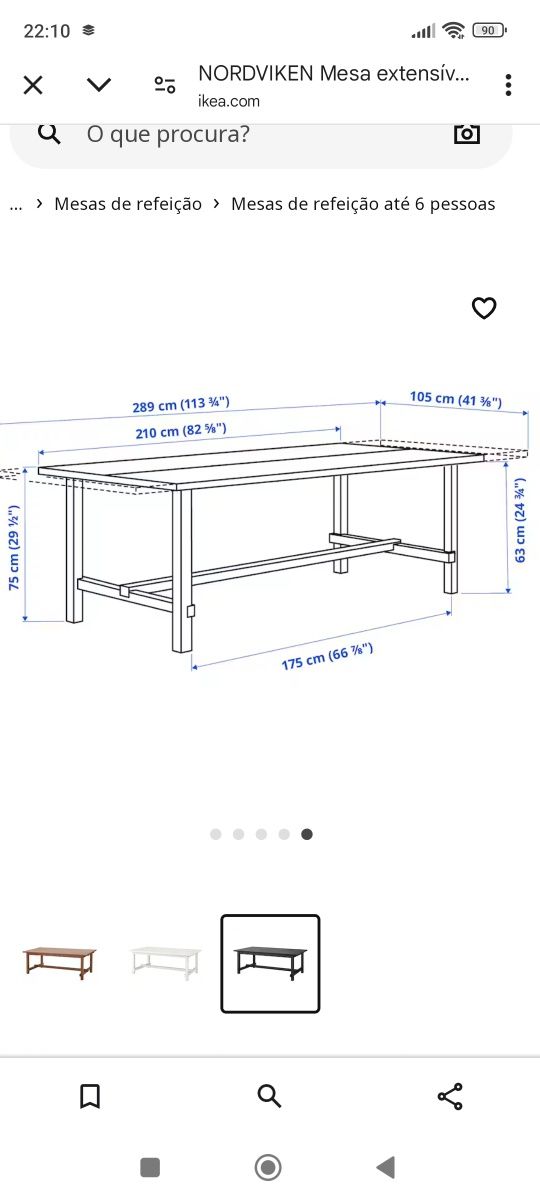 Mesa de jantar IKEA grande