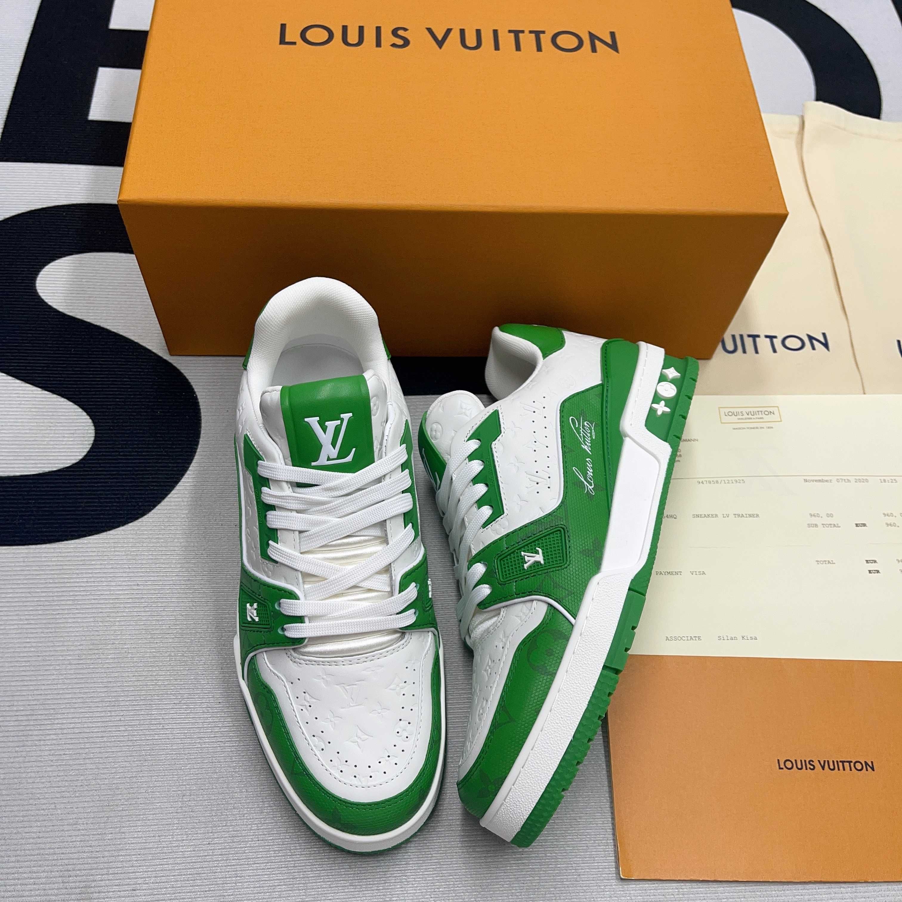 Buty Louis Vuitton LV Trainer Mini Monogram Green (38-46)