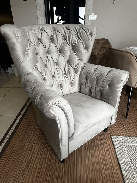 Fotel Glamour bezowy