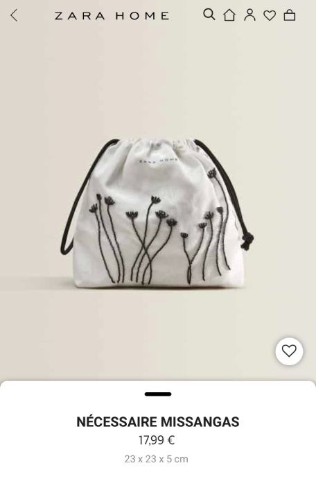 Nécessaire Missangas Zara Home NOVO