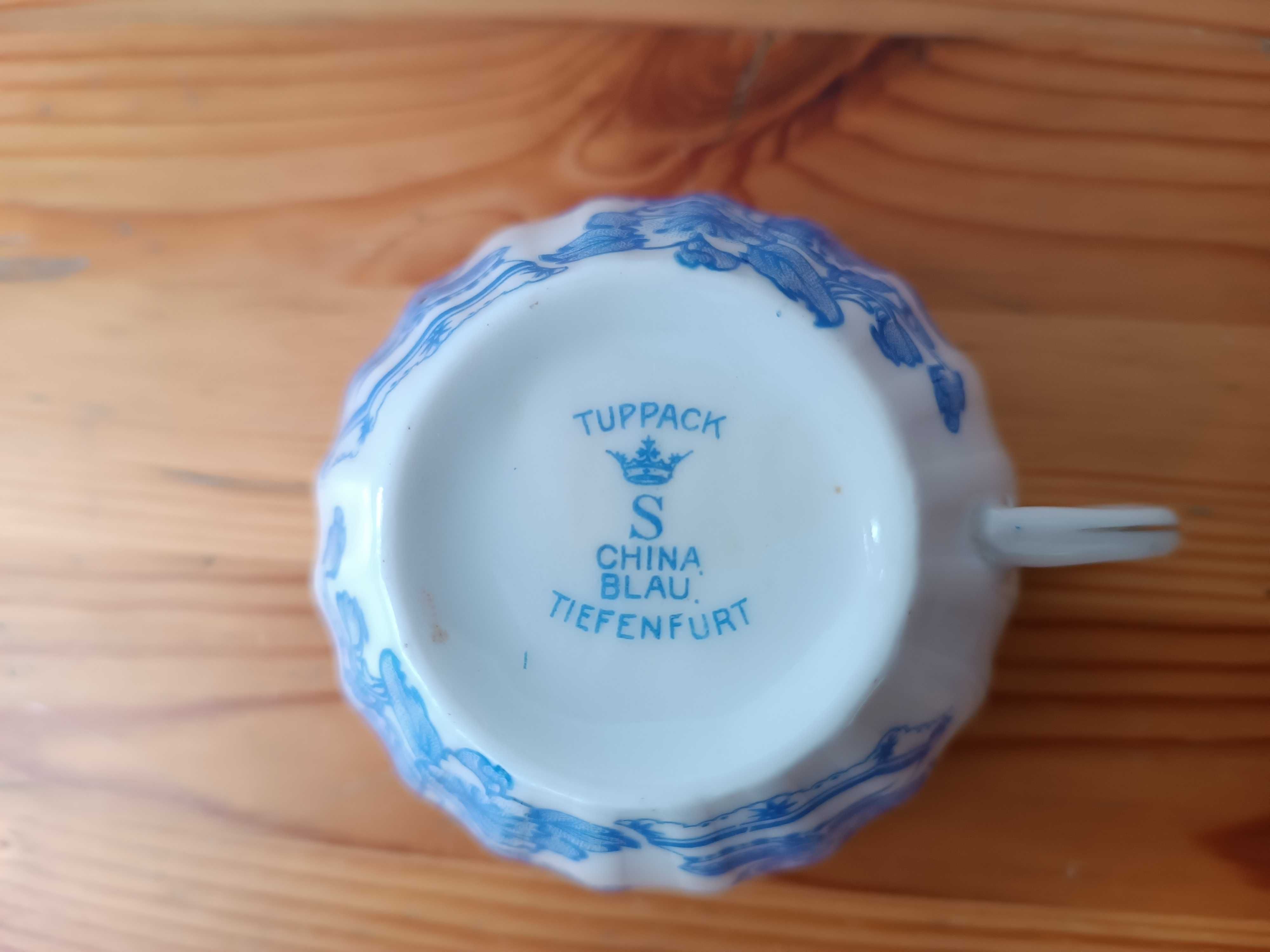 Porcelana China Blau Tuppack Tiefenfurt