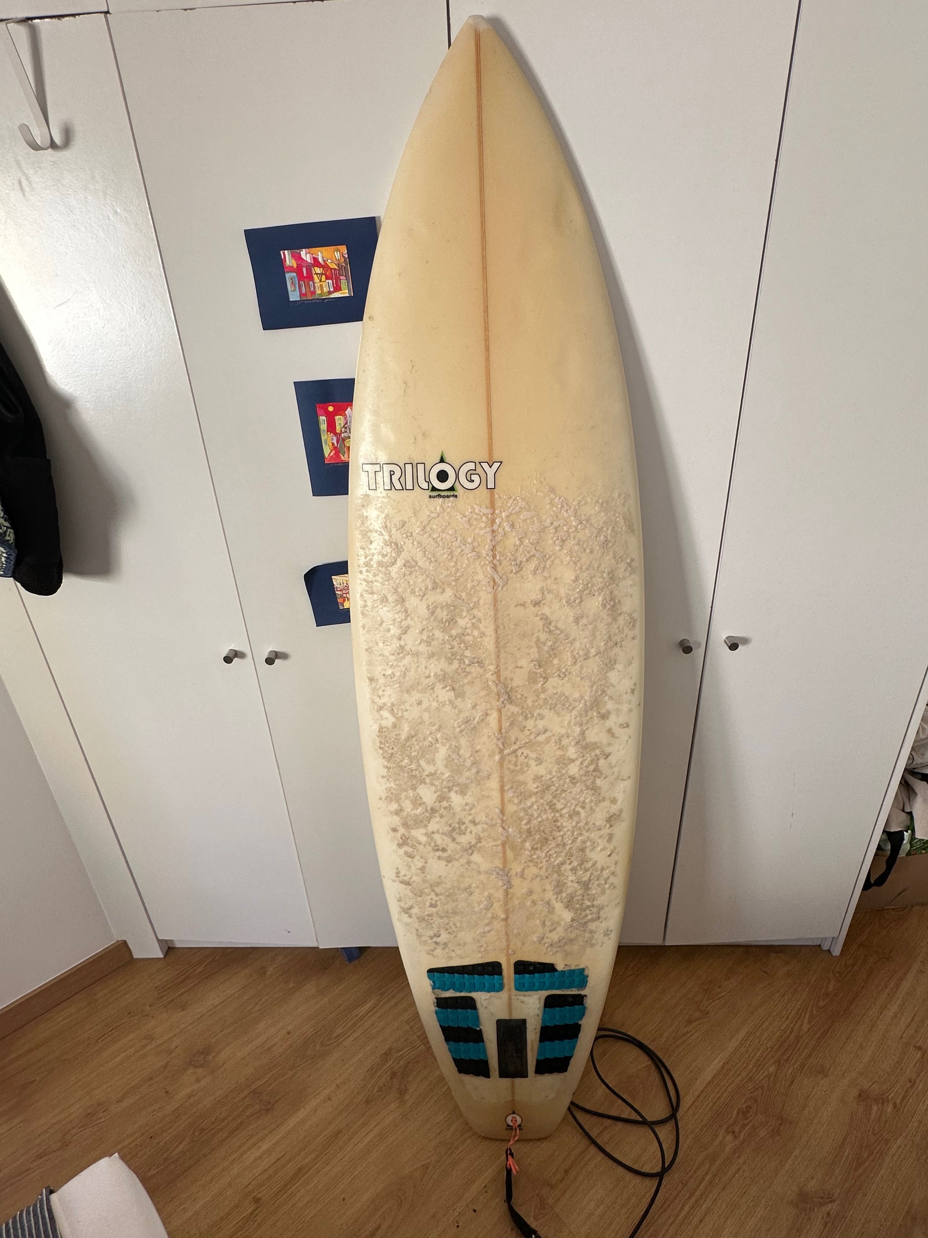 Trilogy surfboard 6’8 around 30liters
