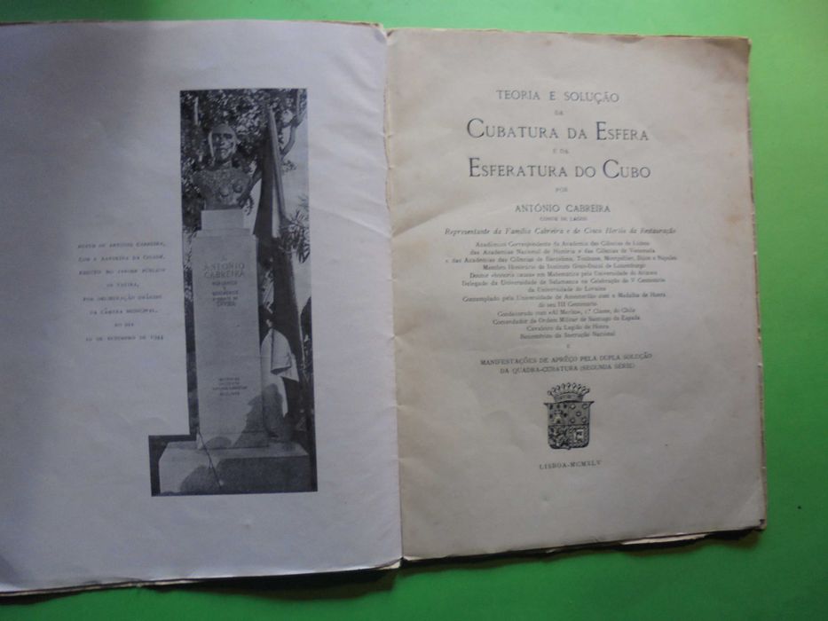 Cabreira (António);Cubatura da Esfera e da Esferatura do Cubo