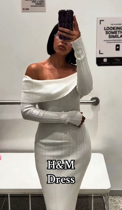 Сукня h&m міді біла