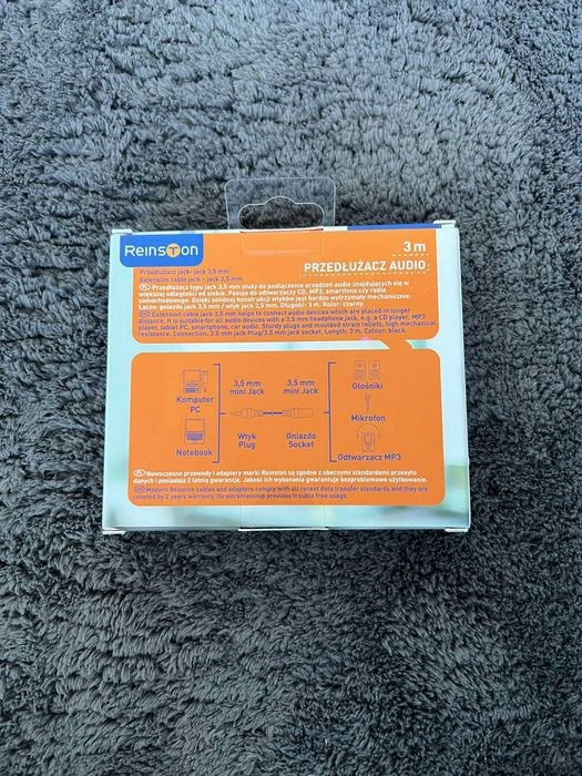 Przedłużacz Jack  - kabel analogowy - Reinston - Jack 3,5mm - 2 sztuki