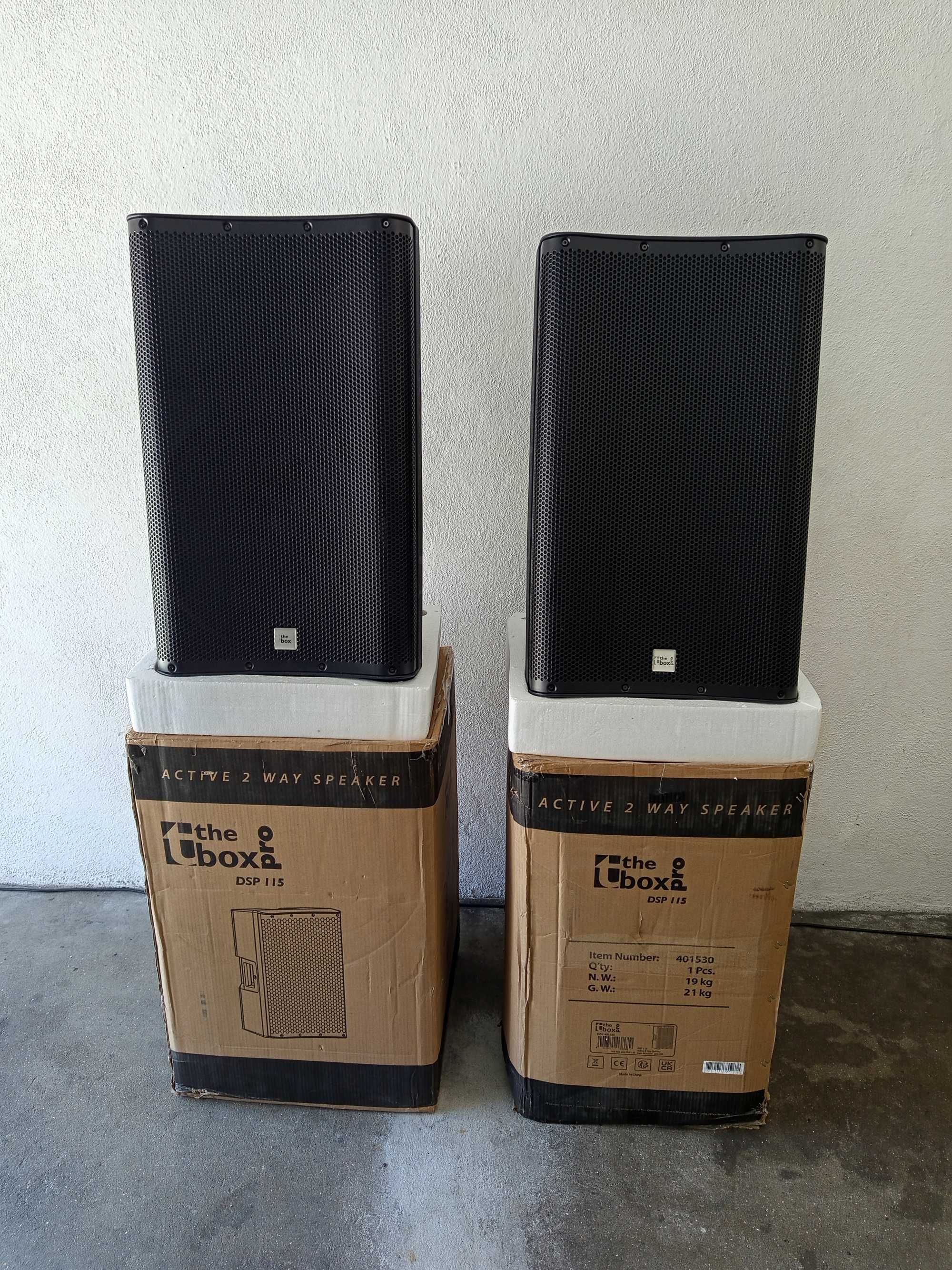 Colunas the box pro DSP 15 1400W Amplificadas Novas