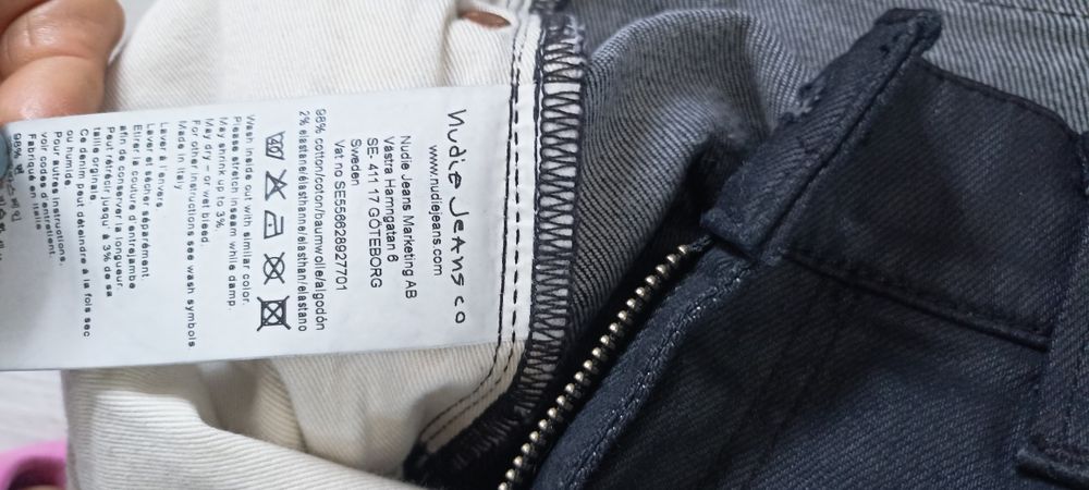 Jeans by Nudie Jeans Co. Thin Finn Back 2 Black W 31 L30