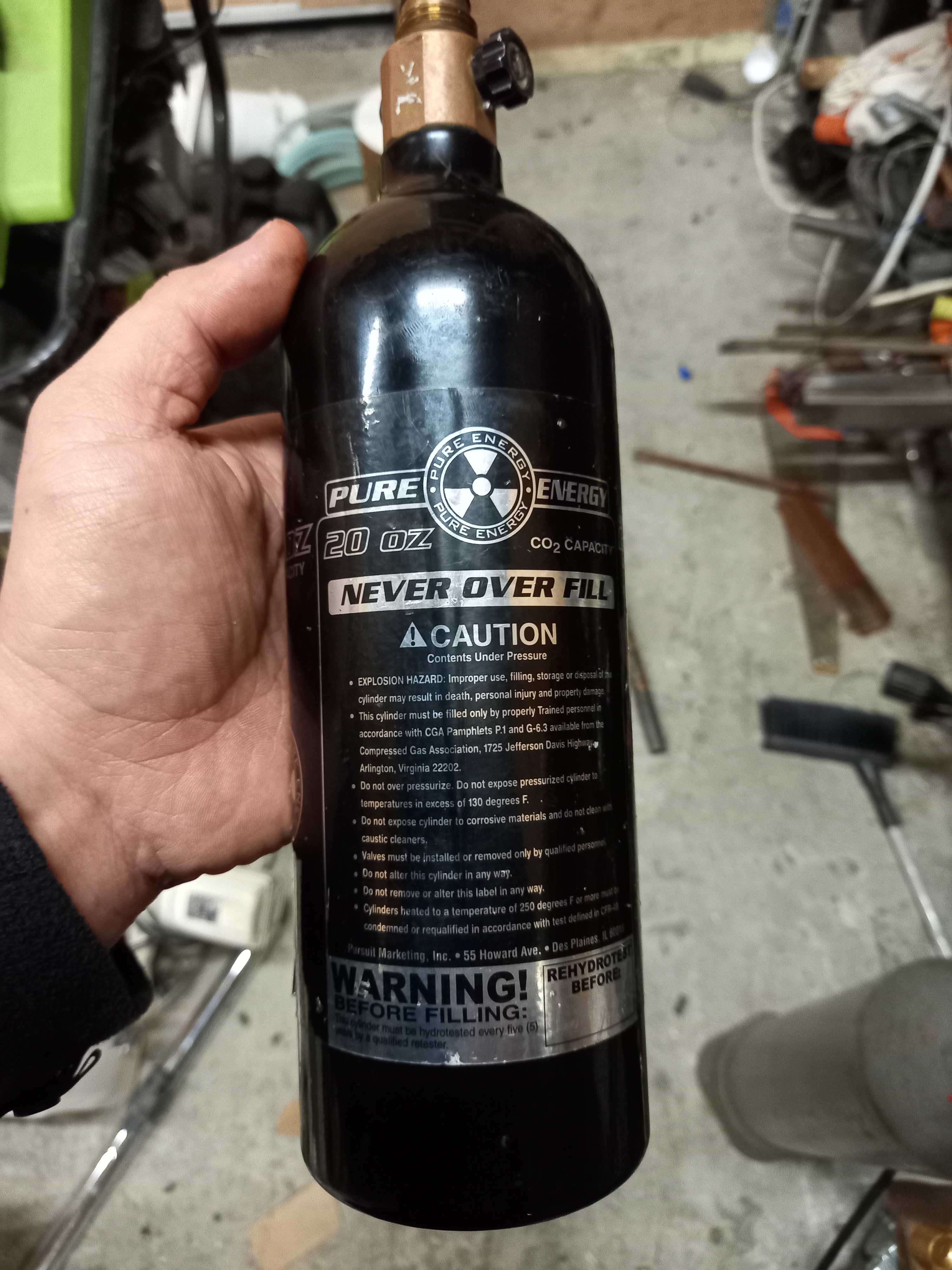 Butla do markera Pure Energy 20oz paintball