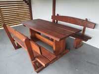 Stół i lawki drewniane