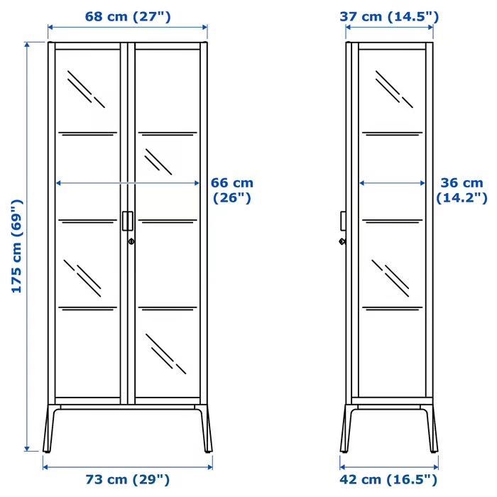 Vitrine Ikea, MILSBO 73x175 cm