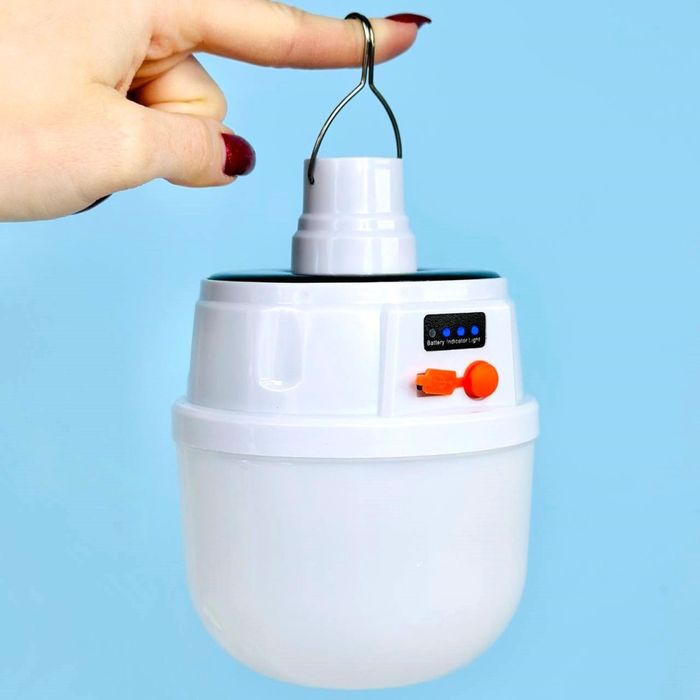 Акумуляторна кемпінгова лампа на сонячній панелі