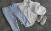 Komplet zestaw ubranie ubranko dla chłopca na chrzest 86
