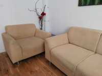 Do sprzedania bardzo wygodna sofa 3 os. i fotel, sztruks.