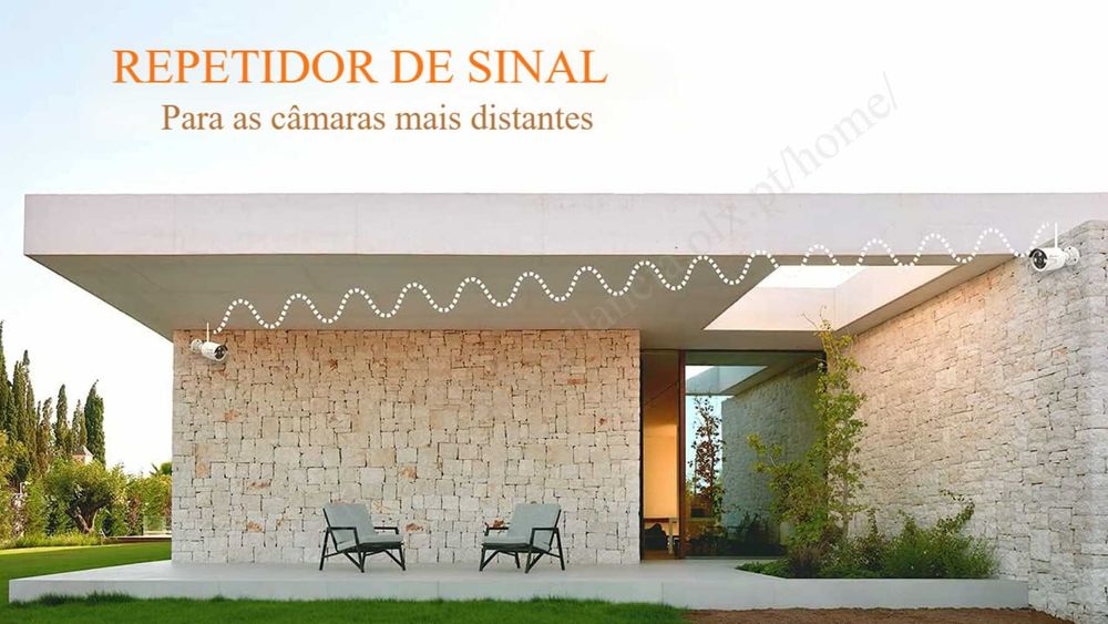 KIT Vigilância ‼️ 4 Câmaras ‼️ WiFi ‼️ S/ Fios ‼️ Deteção Movimento