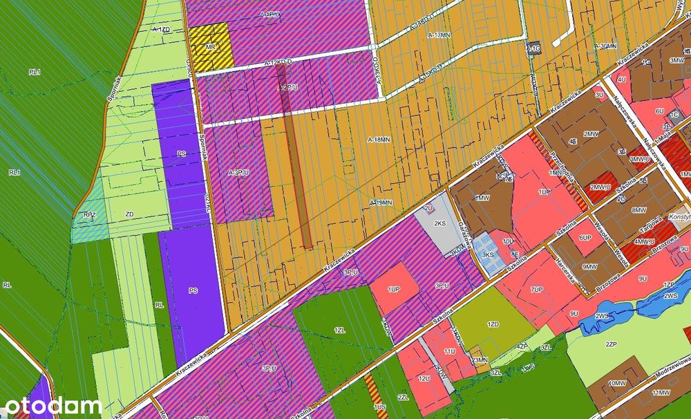 Sprzedam działkę budowlaną Poniatowa miasto, ul. Kraczewicka