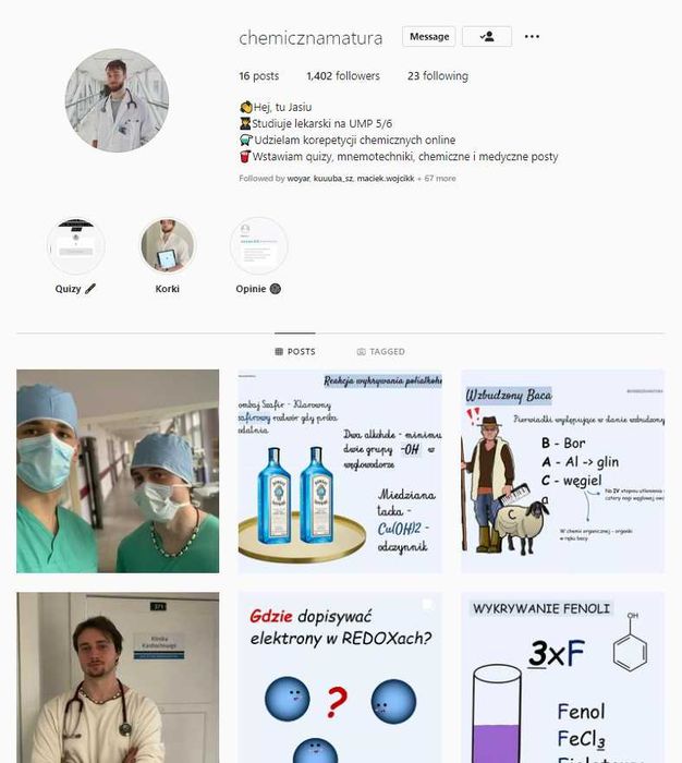 Profesjonalne korepetycje z chemii! Lekcje stacjonarne lub online!