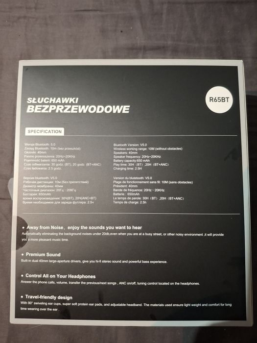 Słuchawki bezprzewodowe TONSIL R65BT