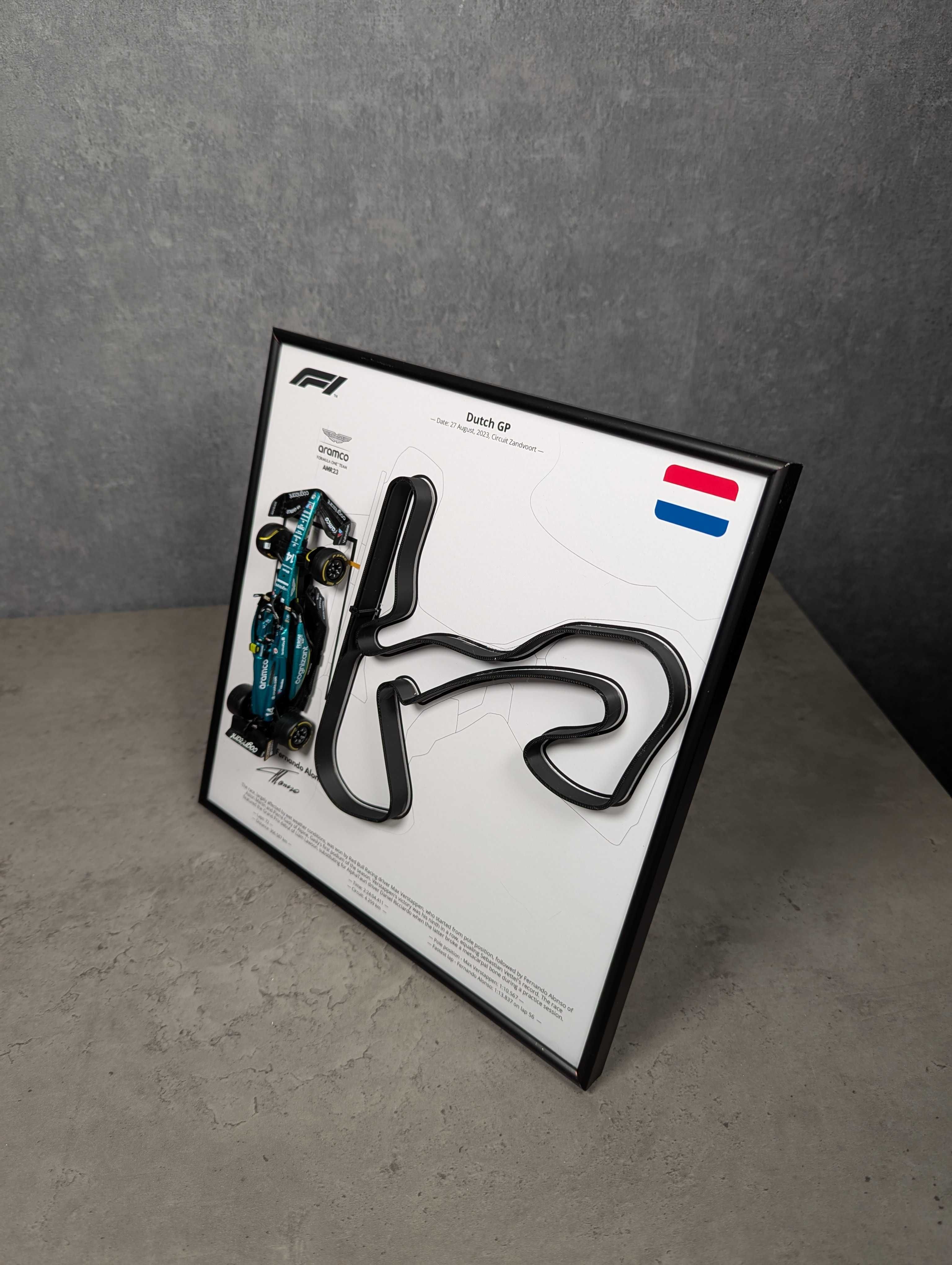 Bburago з Рамкою F1 (AMR23) 3D Траса Dutch GP 2023 #14 Fernando Alonso