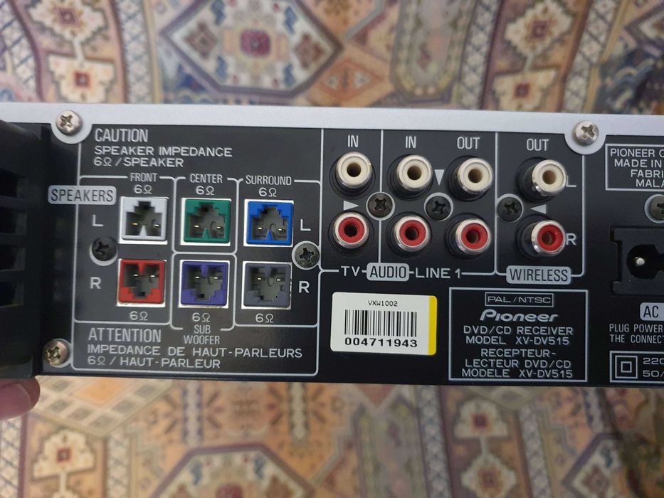 Sistema colunas surround 5.1 DTS Pioneer XV-DV515 Leitor CD/DVD -Porto