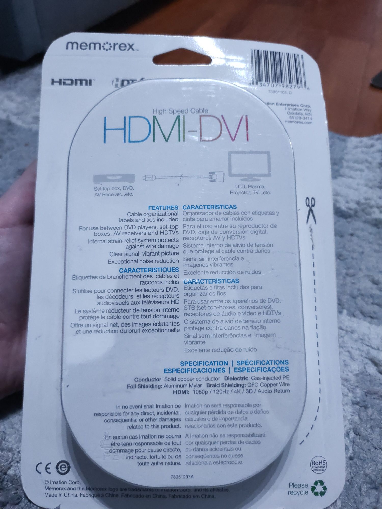 Kabel HDMI DVI nowy