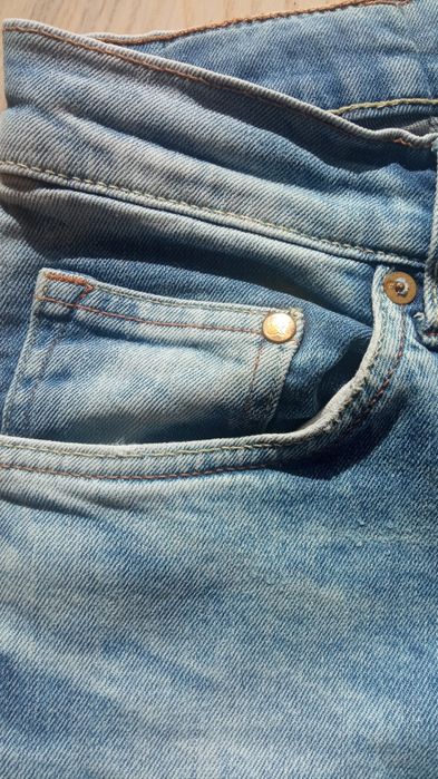 Jeansy skinny low waist dżinsy spodnie dżinsowe jeansowe przecierane