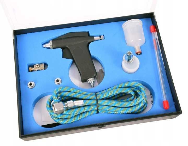 Aerograf Pistoletowy Dysze 0,3 0,5 mm Wąż 1,8m