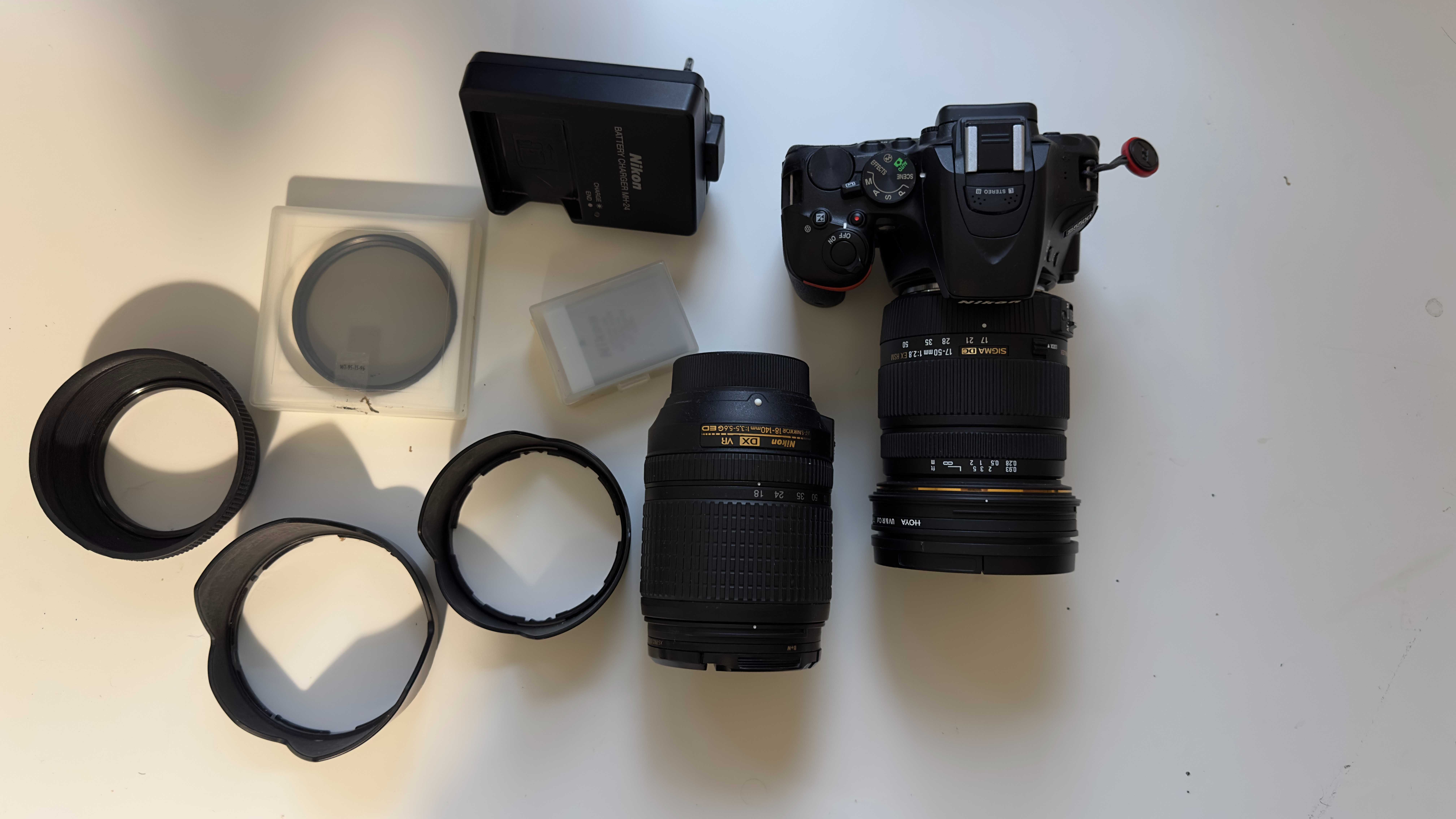 Nikon D5500 + nikkor 18-140 + Sigma 17-50 stan kolekcjonerski , unikat