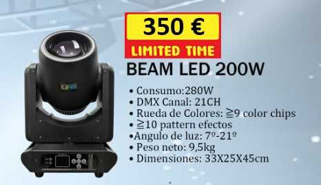 Beam 14R 7R Wash LED Flash Strob novos com garantia,