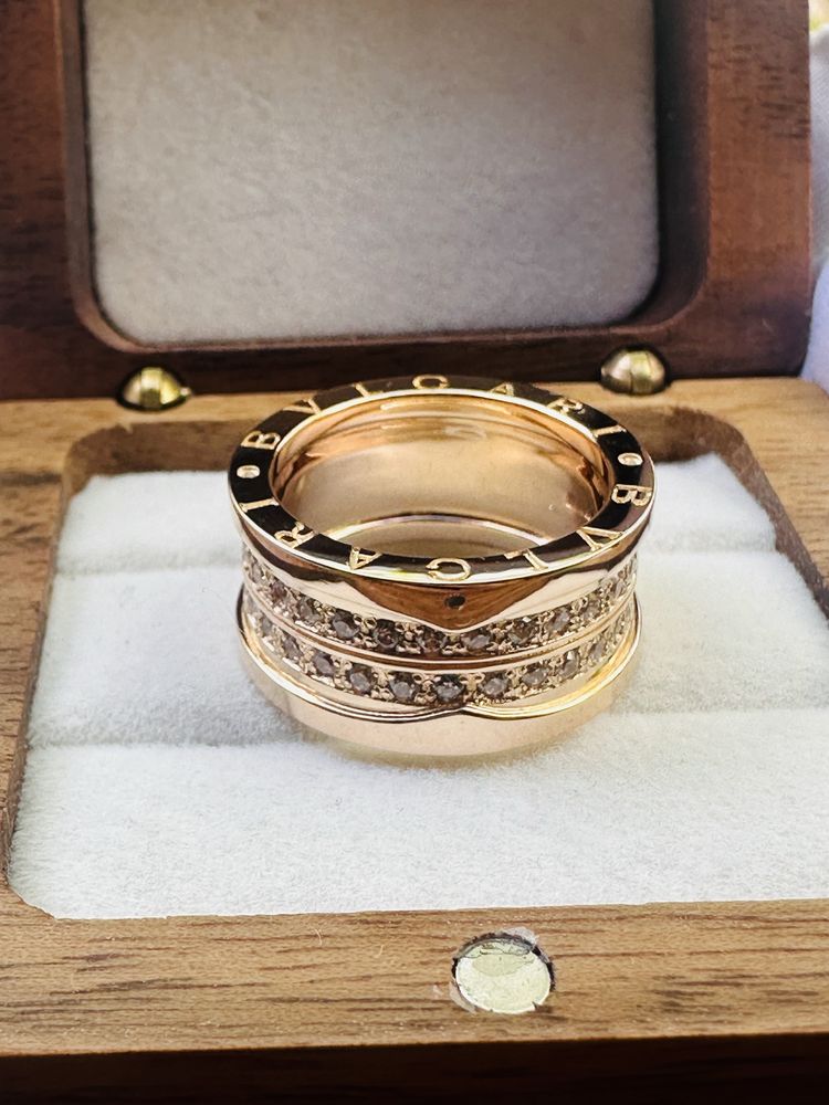 Золотое кольцо bvlgari 585