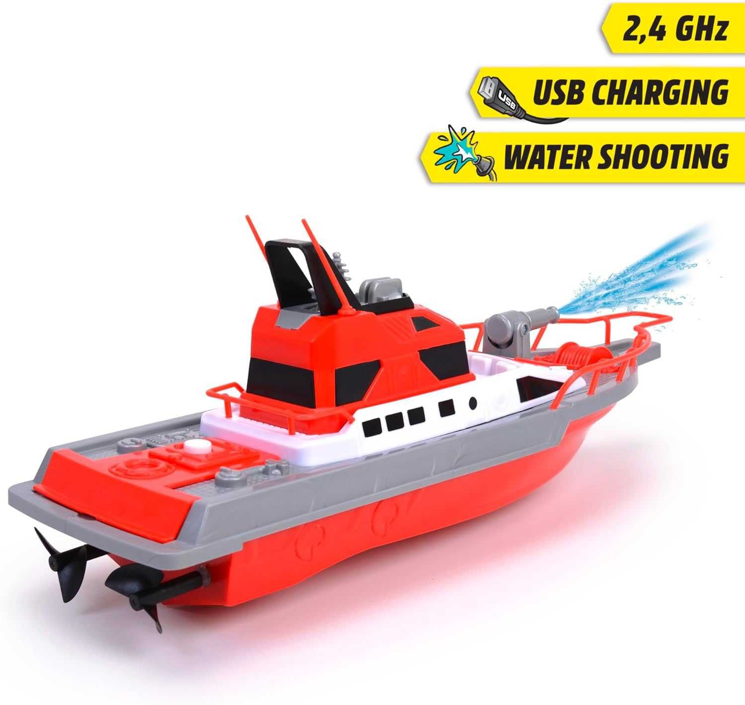 Dickie Toys Straż Pożarna Łódź Motorówka RC 38 Cm