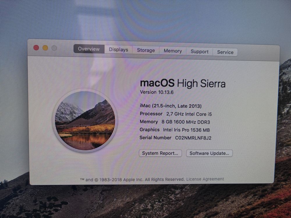 Imac 21,5 2013 ecrã lascado