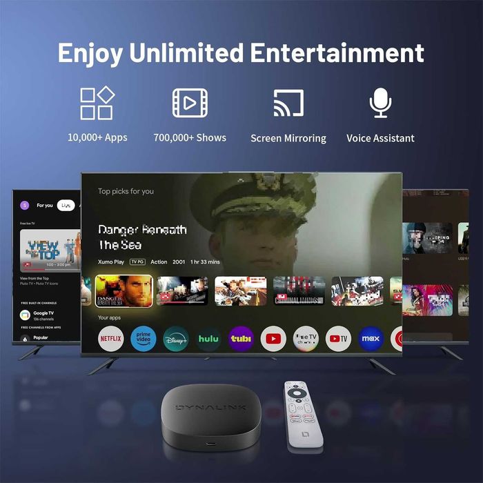 Kinhank Dynalink Google TV Box 4K UHD Smart TV Box