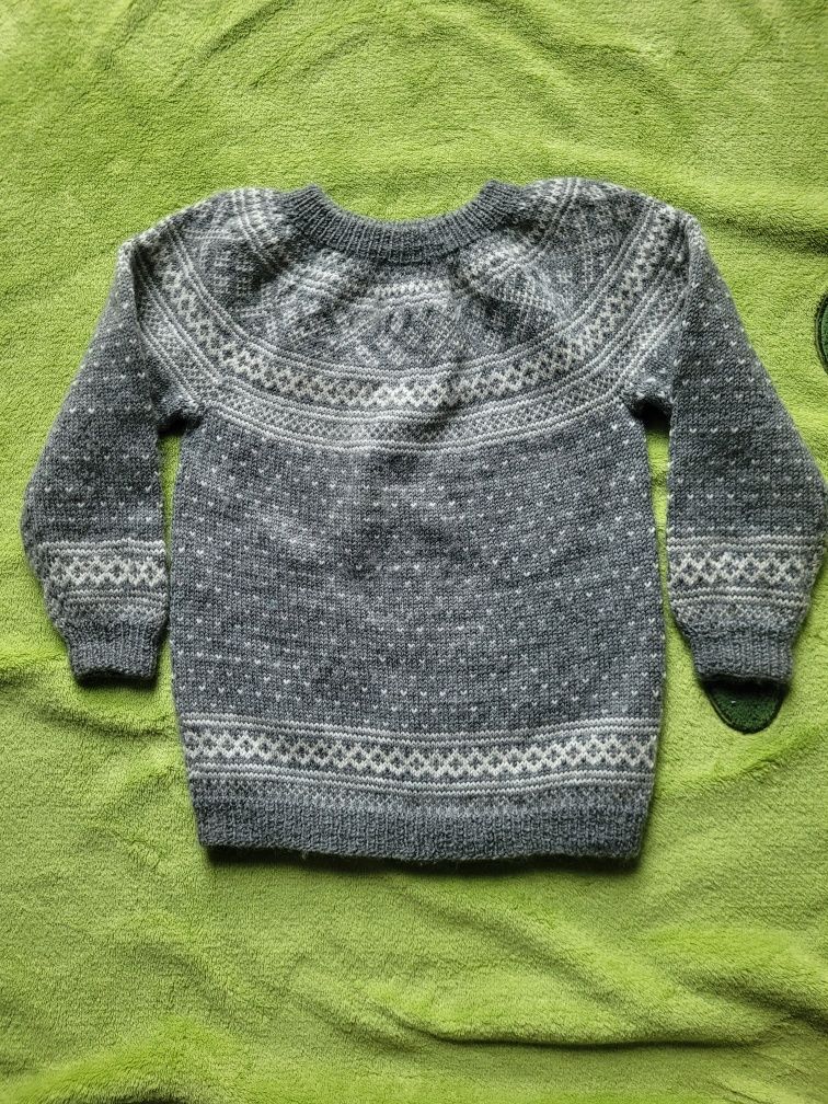 Sweter r 104  110 sweterek merino termiczny hand made