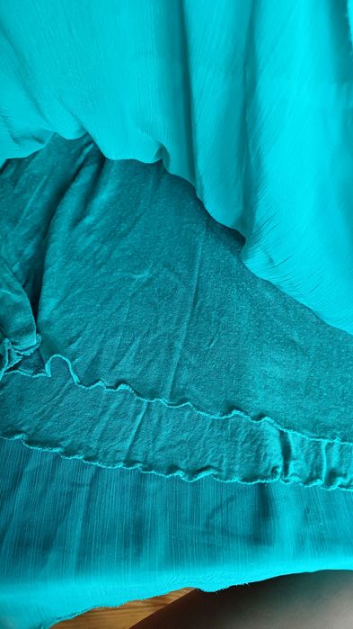 Turkusowa tiulowa spódnica L