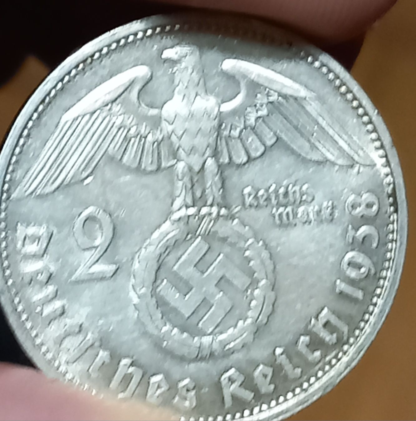 2 марки 1938 G, 1 рігсдалер 1854