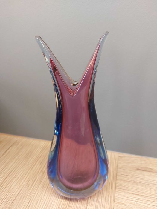 Wazon Somerso Murano.Projekt Flavio Poli z lat 50-60 tych