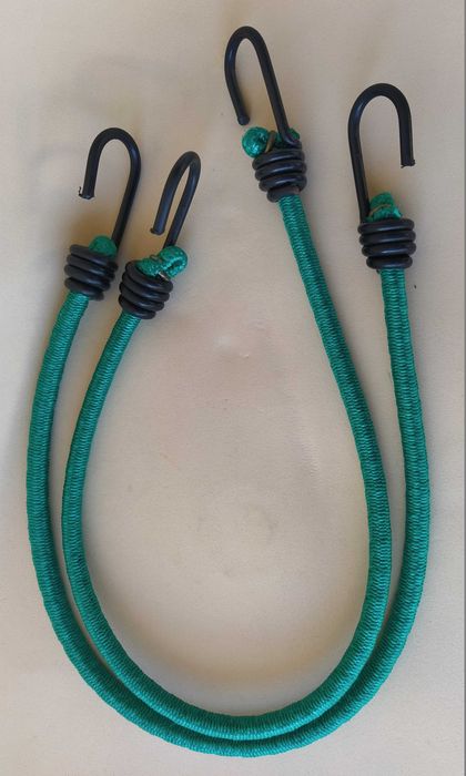 2 Cabos elásticos - verdes – 70 cm - novos