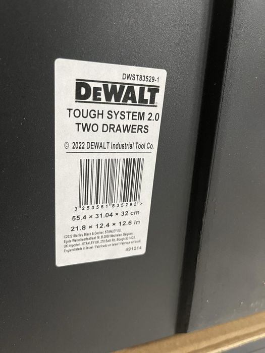 Ящик для інструментів DeWALT TOUGHSYSTEM на 2 та на 3 шухляди