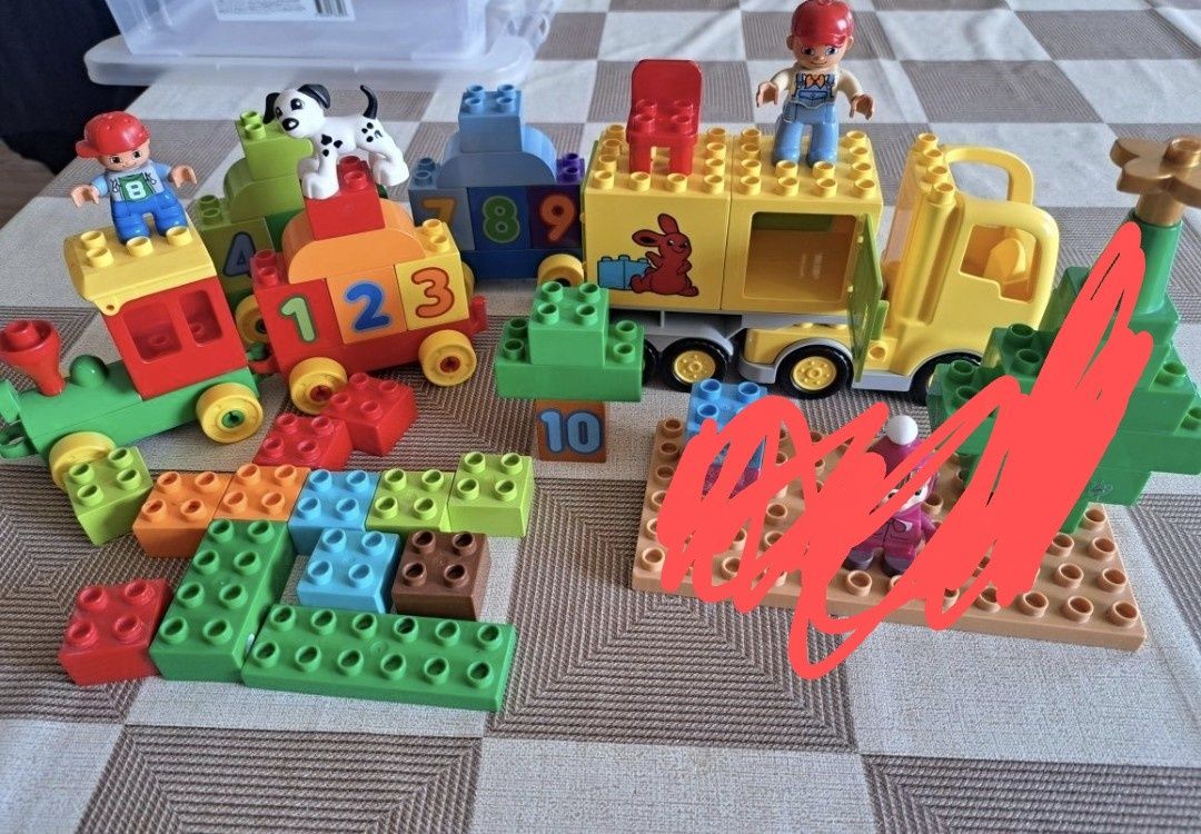 Lego duplo pociag liczbyi + lodziarnia